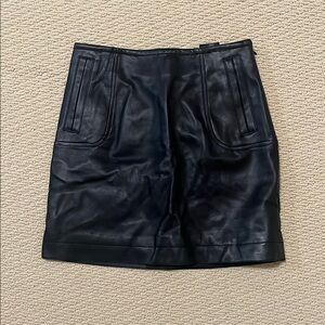 H&M | Black Leather Mini Skirt